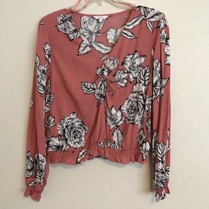Coral Patterned Crop-Top